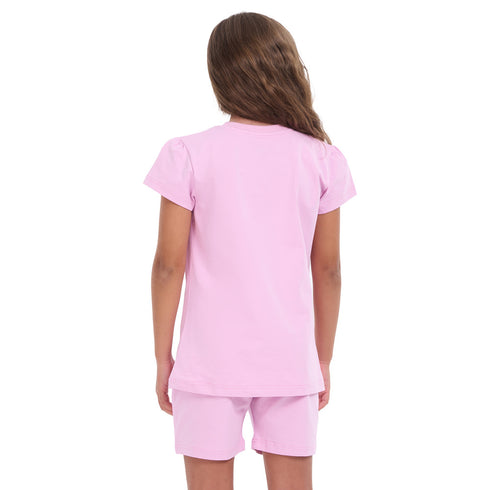 Girls summer pajama set Rose t-shirt +shorts